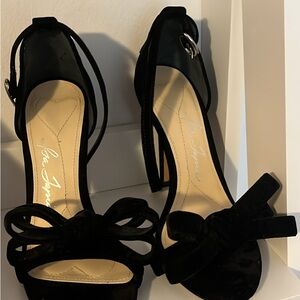 Elegant Black Heels with Bow by